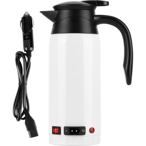 Tragbarer 800-ml-Wasserkocher (12 V/24 V) für das Auto mit Zigarettenanzünderstecker – Weiß (1/5)
