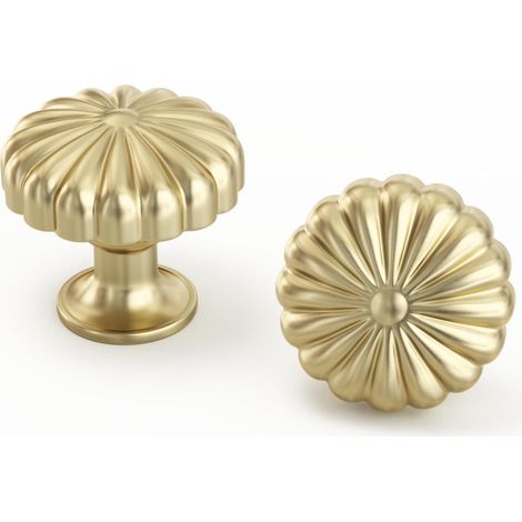 Tiradores para armarios, tiradores para cajones, tiradores vintage para cajones de cómoda, 2 piezas (dorados) (1/5)
