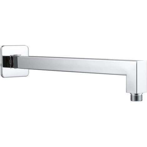 Tecmolog Bras de Douche Mural Carrée en Acier Inoxydable Bras de Extension 35 cm pour Pommeau Douche Pluie, HPF001-1 (1/5)