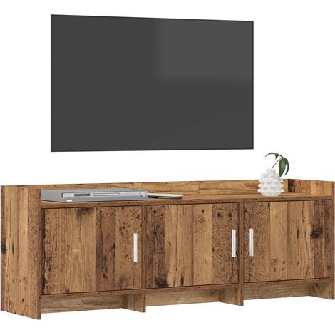 Mobile TV Armadietto TV Mobile Porta TV 130 x 33 x 47 cm Legno antico Legno ingegnerizzato (1/5)