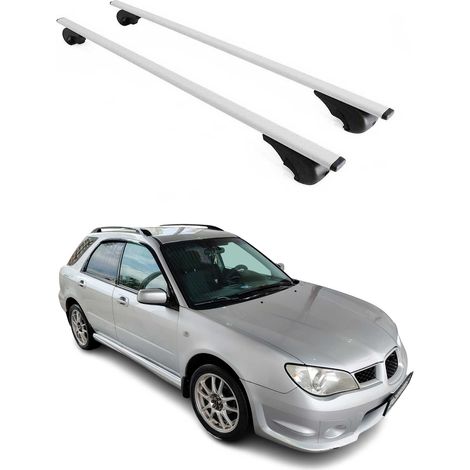 OMAC Dachträger Querträger für Subaru Impreza III Kombi 2007-2011 – Abschließbar – Max. 75 kg – 2 Stangen Stahl Silber (1/5)