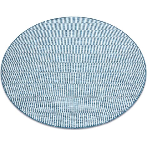 Teppich SISAL LOFT 21198 BOHO Kreis elfenbein/silber/blau beige rund 160 cm
