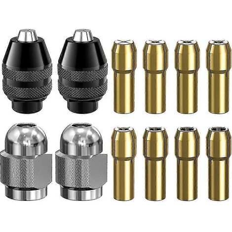 Set de pinces de mandrin 1/32 à 1/8 pouce pour Dremel - 12 pièces sans clé 4486 (1/5)