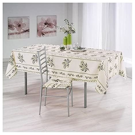Nappe Provence Olive Verte Anti Tâches
