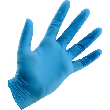 Skin blue 100pz guanti nitrile senza polvere monouso non sterili ambidestri, taglie disponibili  m (1/2)
