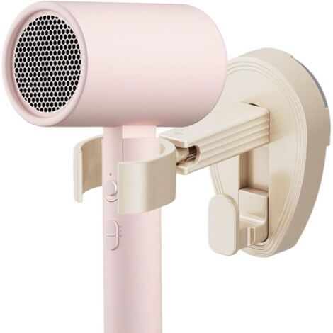 Porte-cheveux pour salle de bain, organisateur de sèche-cheveux Support d'aspiration à 360 degrés Rotation Séchante pour mur Stand de soutien au sèche-cheveux pour l'appartement, la salle de (1/4)