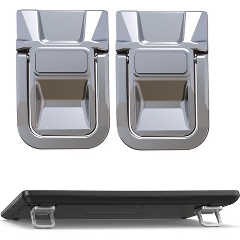 2 Pièces Mini Rehausseurs de Clavier, Supports pour Ordinateur Portable en Aluminium, Support Clavier Ordinateur,Rehausseurs de Laptop Pliable Invisible,Support de Clavier Portable Autocollant (1/5)