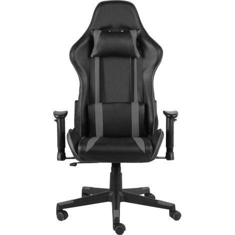 Maison Exclusive - Sedia da Gaming Girevole Grigia in PVC