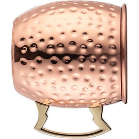 Lot de 2 tasses élégantes de 530 ml à pointe martelée, en acier inoxydable plaqué cuivre, pour cocktails. (1/5)