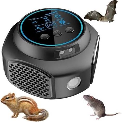Ultraschall-Mäuse- und Rattenabwehrgerät, Ultraschall-Nagetierabwehrgerät mit LED-Beleuchtung für den Heimgebrauch, Nagetierabwehrgerät, wehrt Ameisen und Insekten ab - (1/5)