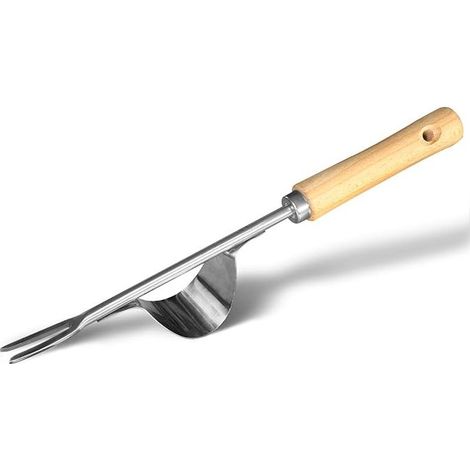 Désherbeur manuel - Base à levier indéformable pour un désherbage ultra-facile et un creusement plus profond - Acier chromé robuste - Outil compact pour arracher les mauvaises herbes dans la cour, la (1/5)