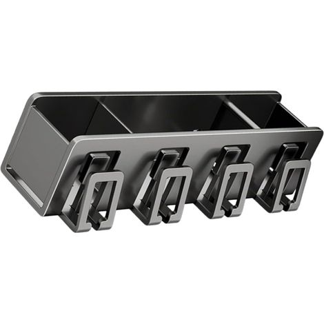 Porte-bâtons en aluminium et ABS pour montage mural avec support de fixation les hautes (1/5)