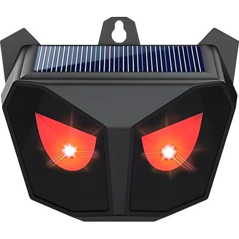 Répulsif solaire pour animaux de jardin - Imperméable - Répulsif contre les renards - Avec lumière LED - Lampes solaires pour prédateurs - Dissuasif pour jardin, cour, ferme (1 pièce) (1/5)