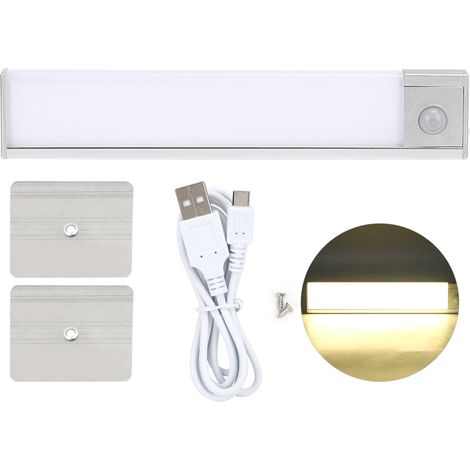 Lampe de placard à détecteur de mouvement LED, lumière naturelle, recharge USB pour cuisine et dressing (1/5)