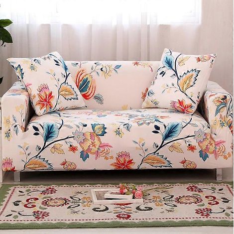 Stretch-Sofabezüge, bedruckte Couchbezüge, Zweisitzer-Sofabezüge, elastische Universal-Möbelschutzhüllen (190-230 cm für 3-Sitzer) (1/5)