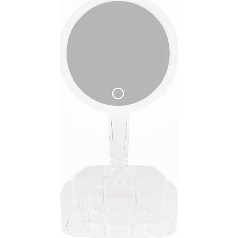 Miroir LED pivotant avec rangement bijoux Rond - SILUMEN (1/3)