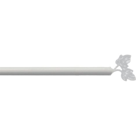 Tringle Déco Extensible "Feuillina" 60-80cm Blanc