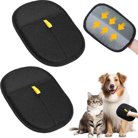 Gant Anti Poils Animaux, 2 Pièces Gant Poils Animaux, Gants Poils Animaux, Gant Ramasse Poils Animaux, Gant Statique (1/5)