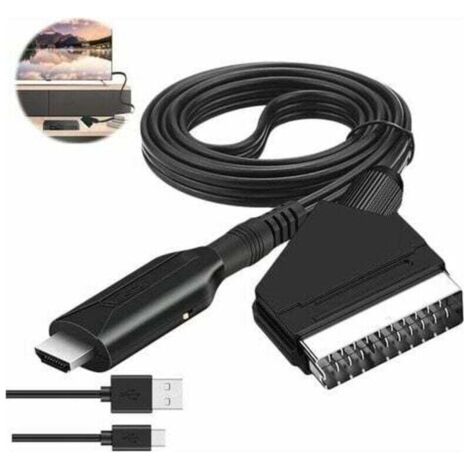 Adaptador de audio y vídeo SCART a HDMI para HDTV/DVD/Decodificador/PS3/PAL/NTSC - Convertidor Starlight THSINDE (1/4)