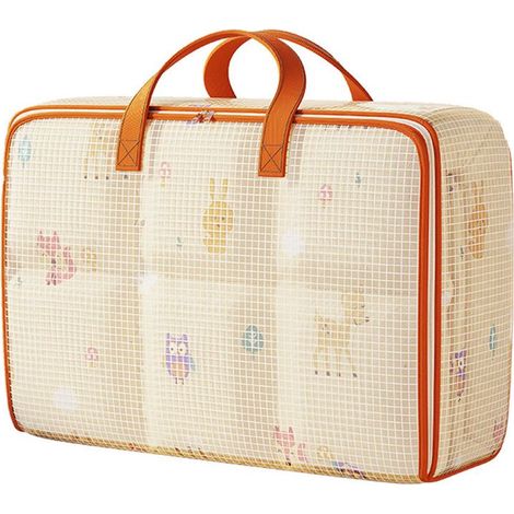 Grands sacs de déménagement transparents avec fermetures éclair, sacs de rangement pliables robustes pour un rangement organisé des vêtements, des jouets, de la literie et des fournitures de déménagem (1/5)