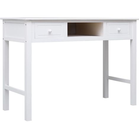 Maison Exclusive - Schreibtisch Weiß 110×45×76 cm Holz