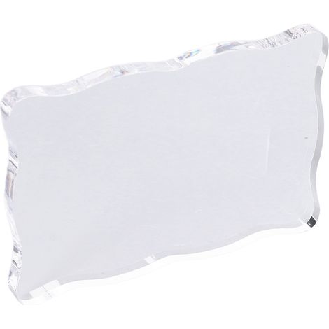 Bloc tampon acrylique avec poignée incurvée, tampon en caoutchouc transparent à faire soi-même TL008 (1/5)