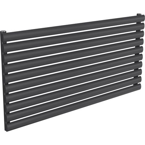 Reina Nevah Single Designer Horizontal Radiator 590mm H x 1200mm W Anthracite