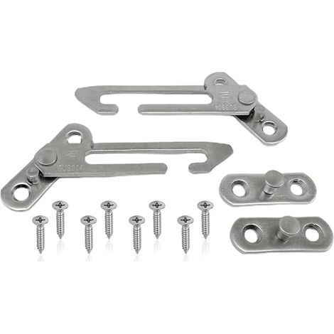 Window Restrictor, UPVC Window Lock, Stainless Steel Hinged Window Restrictor, Security Lock, Screws. (1/5)