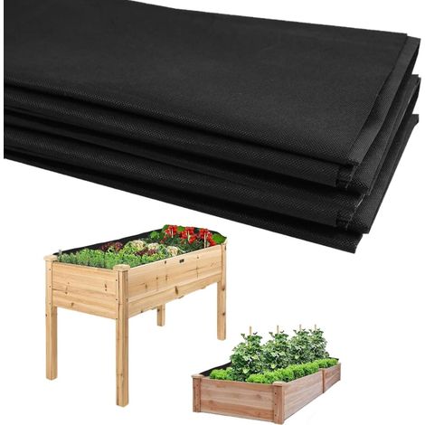 2 Pièces Doublures Jardinières Surélevées 160 CM x 210 CM Grand Bac Légumes Tissu Tapis Non Tissé Bacs Légumes Revêtement Sacs (1/4)