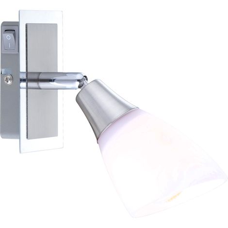 Wandlampe Wandspot verstellbar silber satiniert Strahler Beleuchtung H 19,5 cm