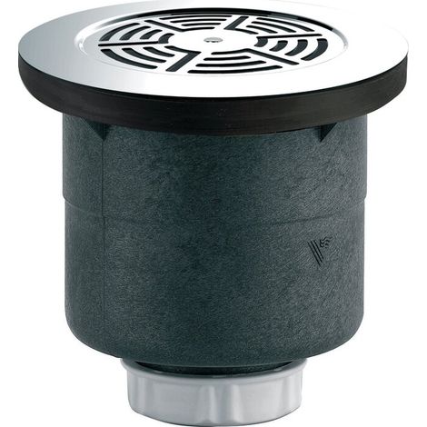 Valentin – Bonde de lavabo à visser Ø 90 mm – Polypropylène vert – Sortie conique Ø 40 mm – Grille inox poli (1/6)