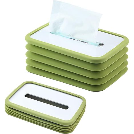 Boîte à mouchoirs en silicone (vert)