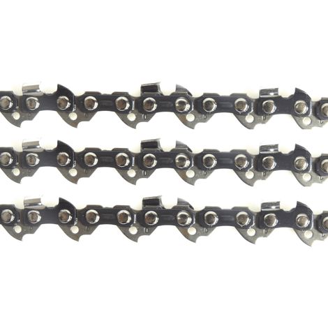 Nemura – Lot de 3 chaînes de tronçonneuse 30 cm – 45 entraîneurs – Pas 3/8LP – Jauge 0.50 (1.3mm) – Acier résistant pour coupe précise