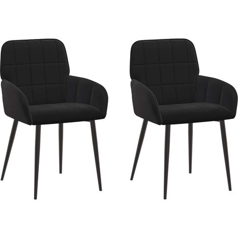 Esszimmerstühle 2 pcs Samt (V) Schwarz 57 x 50 x 85 cm vidaXL (1/5)