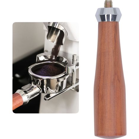 Mango de portafiltro M10 de palisandro: Mango de portafiltro robusto y ergonómico para máquinas de café sin fondo, compuesto de palisandro M10, 150 mm. (1/5)