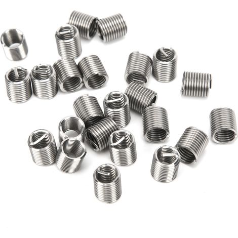 50 Stück Gewindeeinsätze, Reduziermuttern-Reparaturwerkzeug, Edelstahl, M8x1,25x2D (1/5)