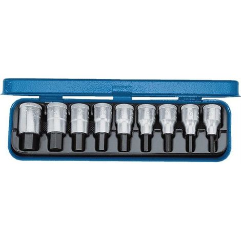 Jeu de clés à douille en 19 pièces, 1/2 pouce, 3/16-5/8 pouce, pour tournevis à cliquet 6 pans. (1/5)