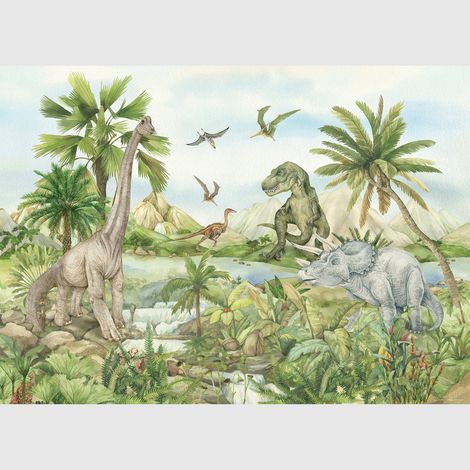 Papier peint intissé - Monde des dinosaures - 375x270 cm (1/4)