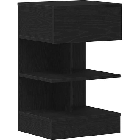 Maison Exclusive - Armadio da Notte Rovere Nero 40 x 35 x 65 cm Legno multistrato