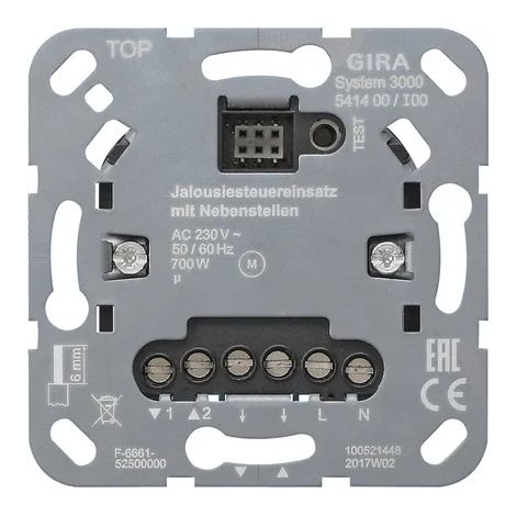 Gira S3000 Borne control persianas + ent. puls. auxiliar [541400], 5414 00