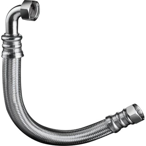 Tucai – Flexible sanitaire coudé Inox femelle 3/4" – Filetage plomberie Ø19mm – Longueur 500mm – Raccord pour chauffage central