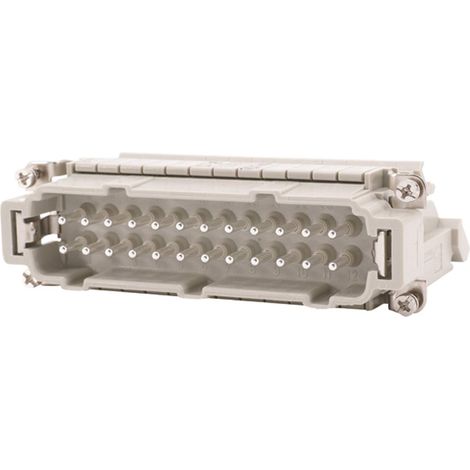 HARTING Han 24E Anschlussverteiler Stifteinsatz (M) ""links"" Schraubanschluss, 24-polig+PE 500V, 16A - 1 Stück (1/2)