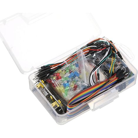 VURAHOME - Kit de condensateur de résistance avec PCB/câbles/résistance/potentiomètre/LED pour Arduino et Respberry Pi (1/5)