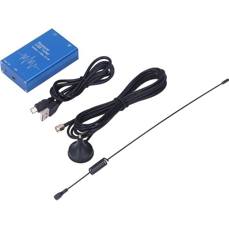 Récepteur USB RTL SDR, fréquence 100KHz-1766MHz, bleu/couleur, taille compacte, charge rapide et fiable (1/5)