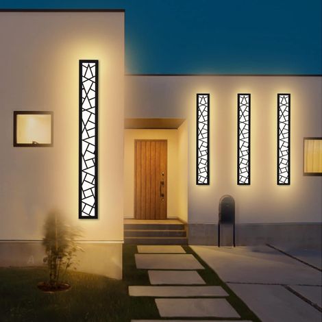 Applique Longue étanche Ip65 Eclairage Mural LED En Applique Murale Intérieure Et Extérieure, Aluminium Appliques Nid D'oiseau Pour Terrasse Jardin Garage, Blanc Chaud, L80cm 1 (1/5)