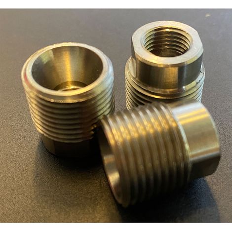 SIEVERT Mamelon de transition M10x1LH vers 3/8"LH - Titane - 152708