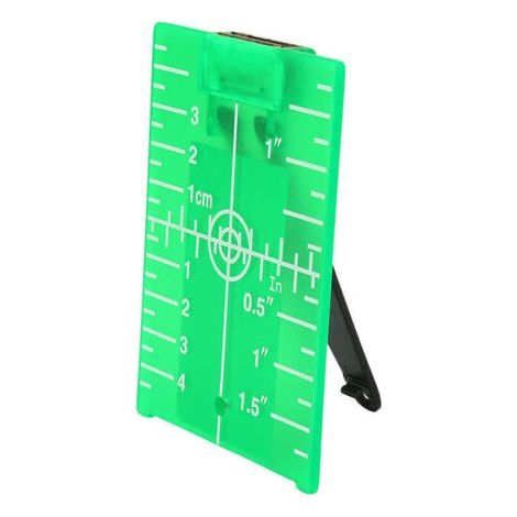 Plaque Cible Laser Magnétique avec Support Arrière Indicateur de Niveau Laser Ligne Croisée Outil de Mesure de Distance à Double échelle(Tableau cible feu vert) (1/4)