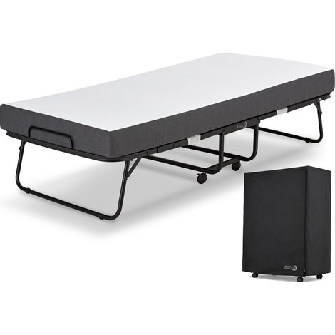 Klappbett 90x200cm mit 4 feststellbaren Rollen und Schutzhülle (1/5)