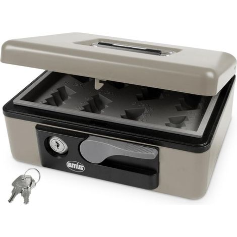Coffret à monnaie 2500 165 x 125 x 80 mm Acier Gris (1/4)