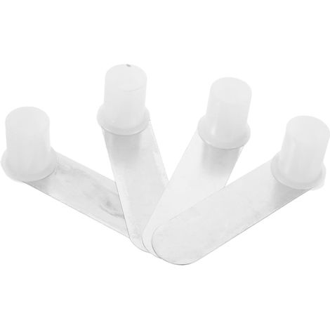 Lot de 4 plaques base en acier inoxydable pour rideaux lit et (1/5)